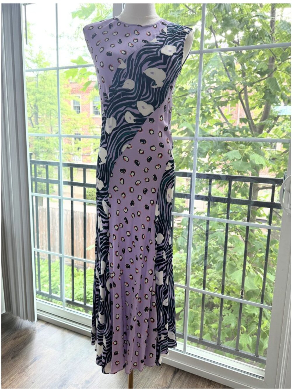 Diane von Furstenberg Sunniva printed crepe midi dress Size 2 - Picture 4 of 8